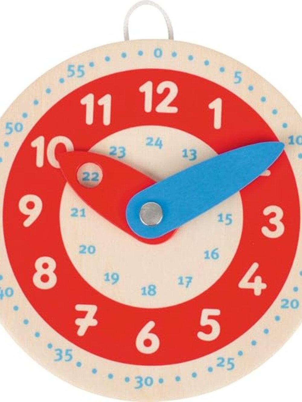 NWT Goki Wooden Toys Learn To Tell Time Clock